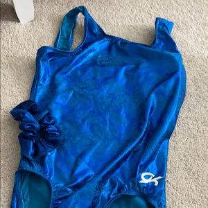 blue scale leotard
